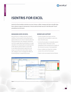 isEntris for ExcEl