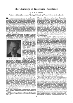 The Challenge of Insecticide Resistance