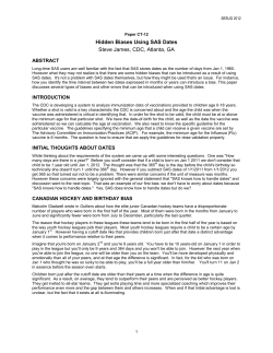 Hidden Biases Using SAS Dates - Institute for Advanced Analytics