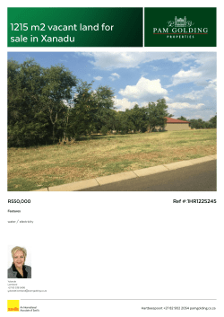 1215 m2 vacant land for sale in Xanadu
