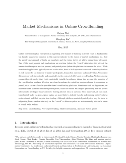 Market Mechanisms in Online Crowdfunding