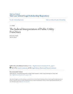 The Judicial Interpretation of Public Utility Franchises