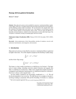 Energy-driven pattern formation