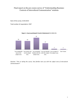 Understanding Russians: Contexts of Intercultural Communication