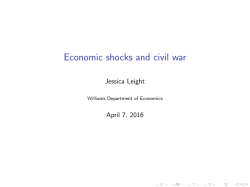 Lectures 16-17: Economic shocks, civil conflict and