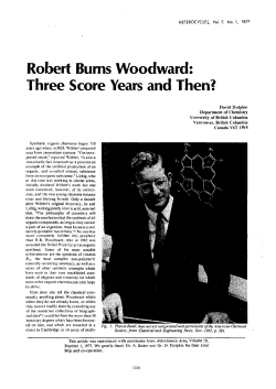 Robert Burns Woodward: Three Score Years and