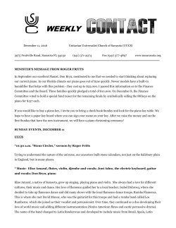 December 11, 2016 - Unitarian Universalist Church of Sarasota