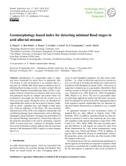 Geomorphology-based index for detecting minimal flood stages in