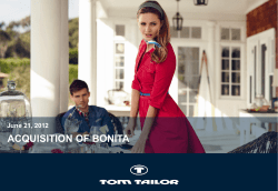 ACQUISITION OF BONITA