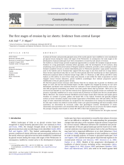 The first stages of erosion by ice sheets: Evidence from central Europe