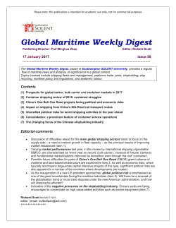 Global Maritime Weekly Digest - Southampton Solent University