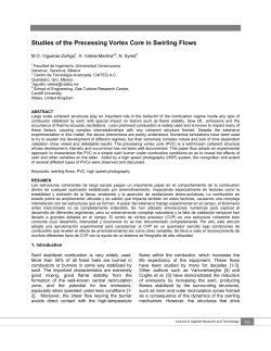 Studies of the Precessing Vortex Core in Swirling