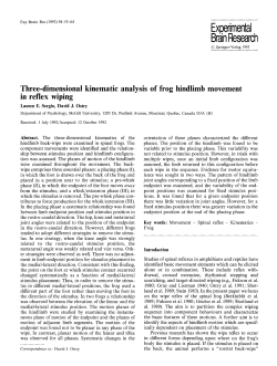 Three-dimensional kinematic analysis of frog hindlimb movement in