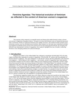 Feminine Agendas - Elon University