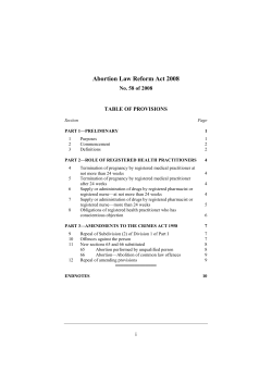 Abortion Law Reform Act 2008