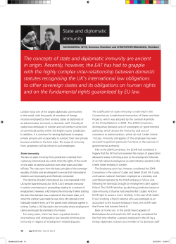 State and diplomatic immunity