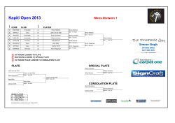 Completed Draws - Kapiti Squash Club