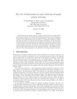 The role of dimerization in noise reduction of simple genetic networks