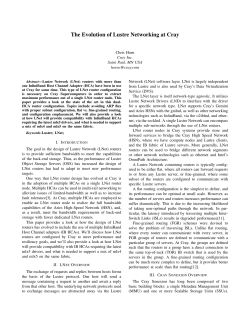 The Evolution of Lustre Networking at Cray