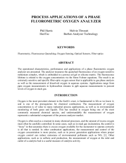Process Applications of a Phase Fluorometric Oxygen Analyzer