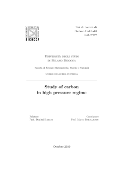 Study of carbon in high pressure regime