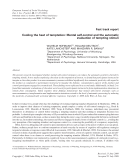 Cooling the heat of temptation: Mental self-control and