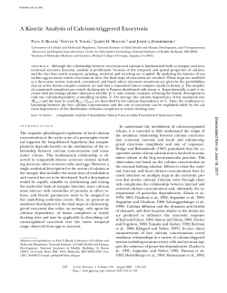 A Kinetic Analysis of Calcium-triggered Exocytosis