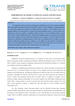 performance of grade vi pupils on angles and