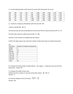 1) Use the following data, which show the result of 50 sixth