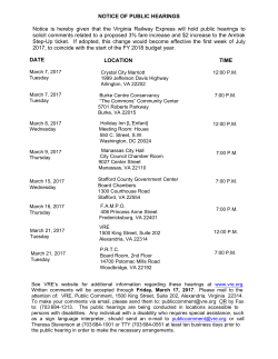 NOTICE OF PUBLIC HEARINGS Notice is hereby given that