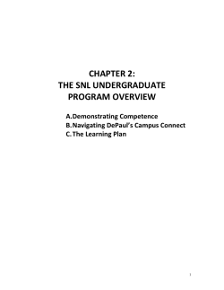 chapter 2: the snl undergraduate program