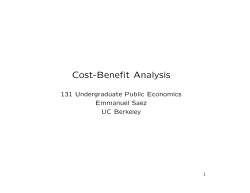 Cost-Benefit Analysis