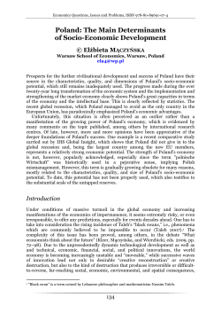Poland: The Main Determinants of Socio