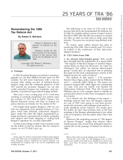 25 years of tra `86 - Citizens for Tax Justice
