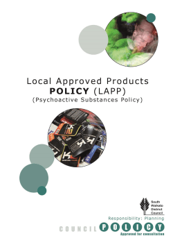 Local Approved Products Policy - South Waikato District Council
