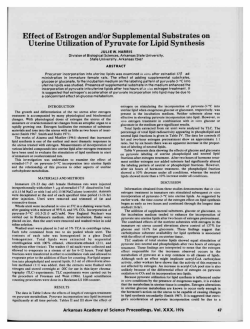 Effect of Estrogen and/or Supplemental Substrates on Uterine