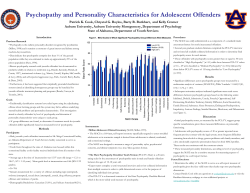 Psychopathy and Personality Characteristics for