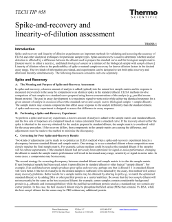 Spike-and-recovery and linearity-of