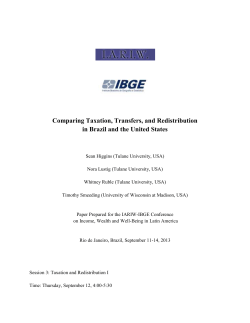 Comparing Taxation, Transfers, and Redistribution in Brazil