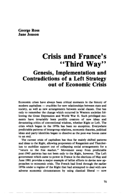 Crisis and France`s "Third Way"