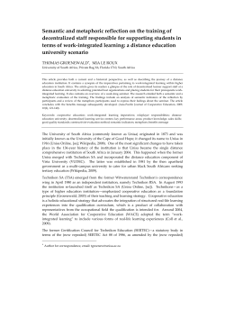 Semantic and metaphoric reflection on the training of decentralized