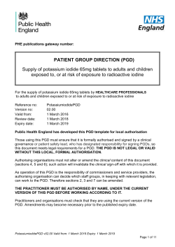 PGD Potassium Iodide 65mg