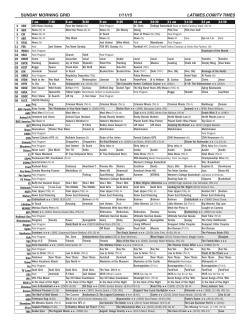 SUNDAY MORNING GRID 1/11/15 LATIMES.COM/TV TIMES