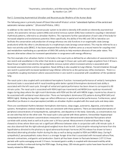 “Asymmetry, Lateralization, and Alternating Rhythms of the Human