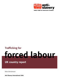 Trafficking for Forced Labour UK Country Report