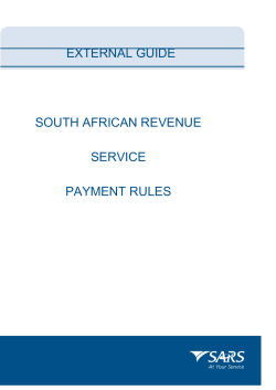 GEN-PAYM-01-G01 - SARS Payment Rules
