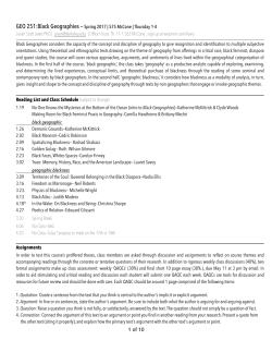 Black Geographies - Geography at Berkeley