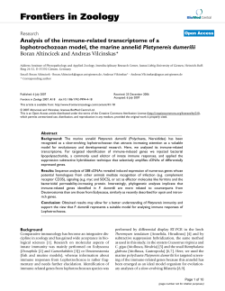 Analysis of the immune-related transcriptome of a lophotrochozoan