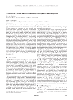 Near-source ground motion from steady state dynamic rupture pulses