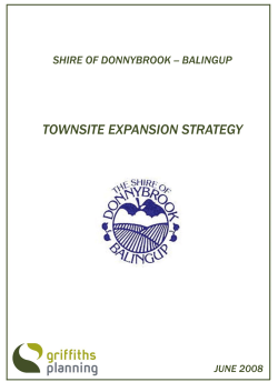 Townsite Expansion Strategy - Shire of Donnybrook